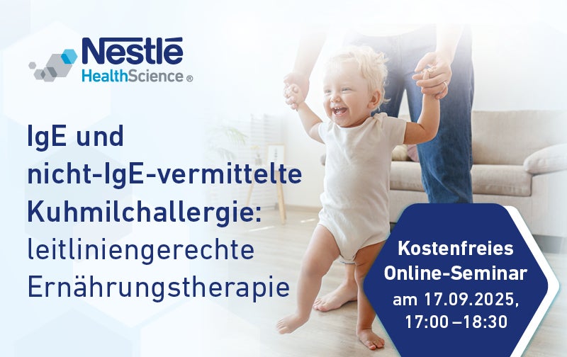 Kostenfreies Webinar: Leitliniengerechte Ernährungstherapie bei Kuhmilchallergie